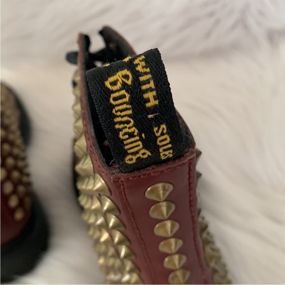 RARE: Dr. Martens Red and Gold Combat Moto Boots - Picture 8 of 8